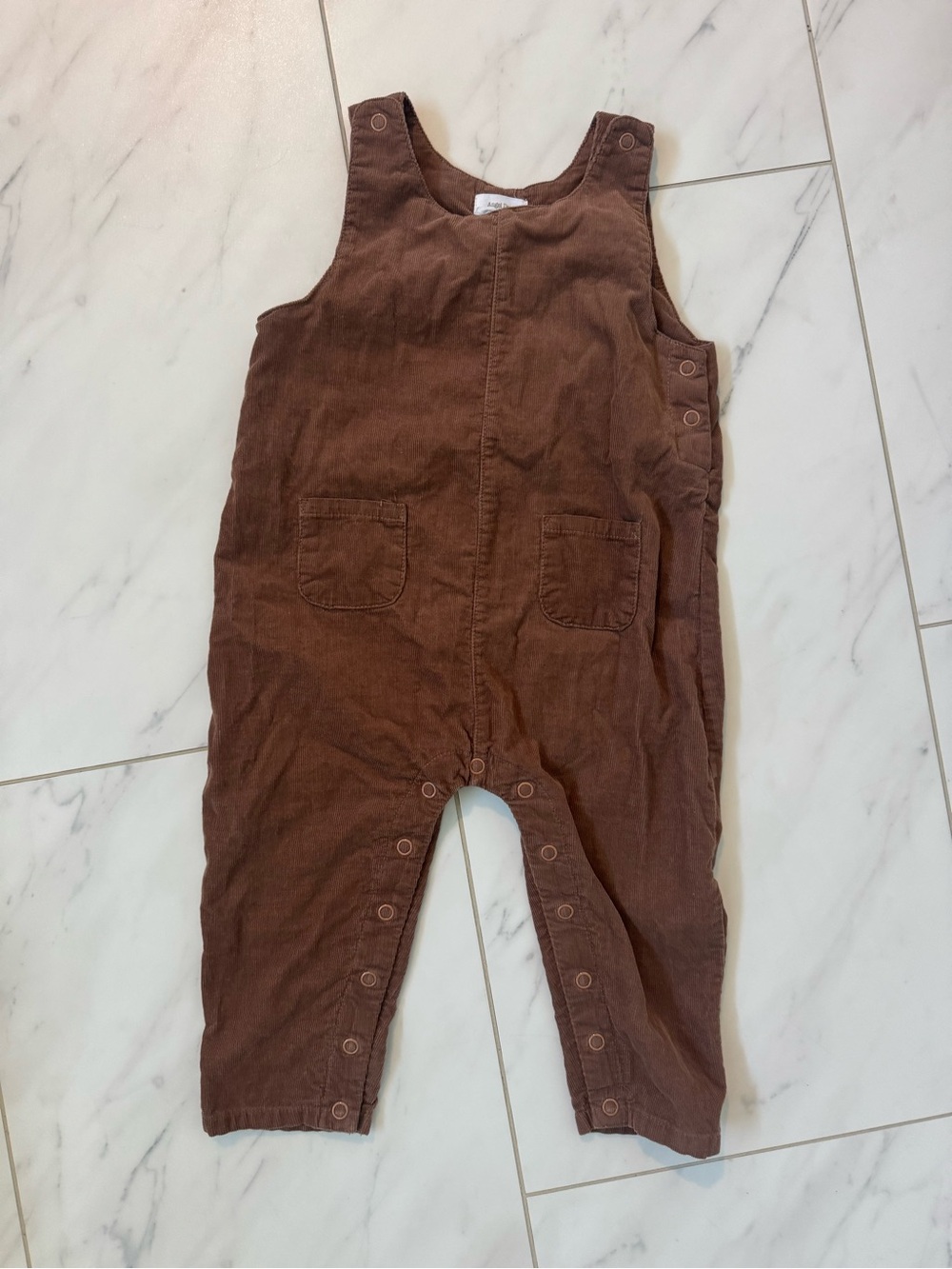 Angel Dear Chocolate Corduroy Overalls